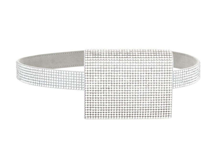 Accessories Judith Leiber | Mini Wallet Belt Silver