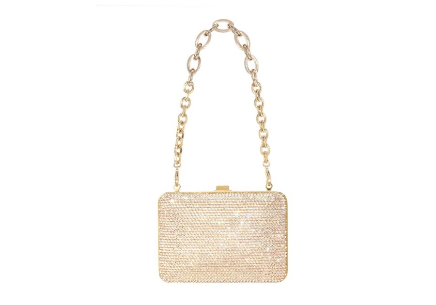 Accessories Judith Leiber | Crystal Mini Rounded Rectangle Champagne