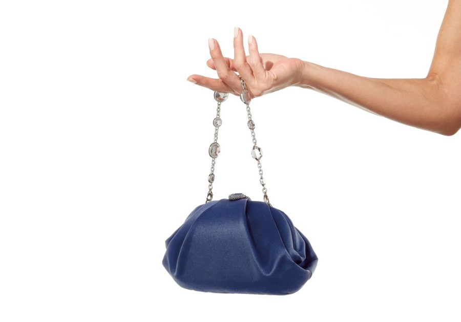 Handbags Judith Leiber | Gemma Satin Navy