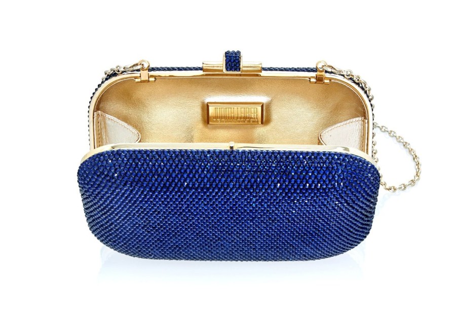 Handbags Judith Leiber | Classic Navy Slide Lock