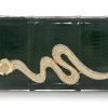 Handbags Judith Leiber | Serpent Snakeskin Clutch Emerald