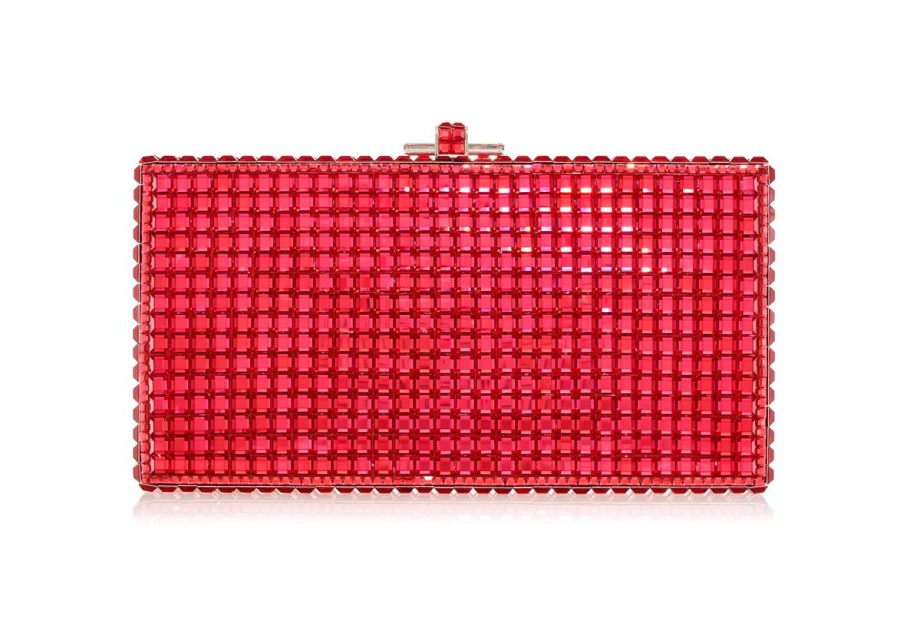 Handbags Judith Leiber | Sleek Rectangle Red