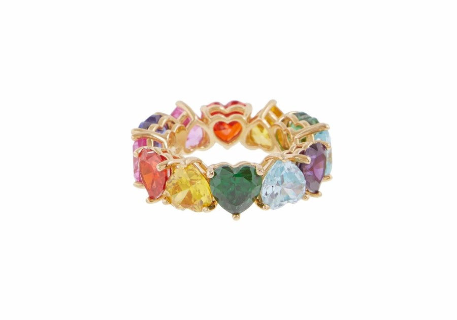 Accessories Judith Leiber | Large Heart Gem Eternity Band