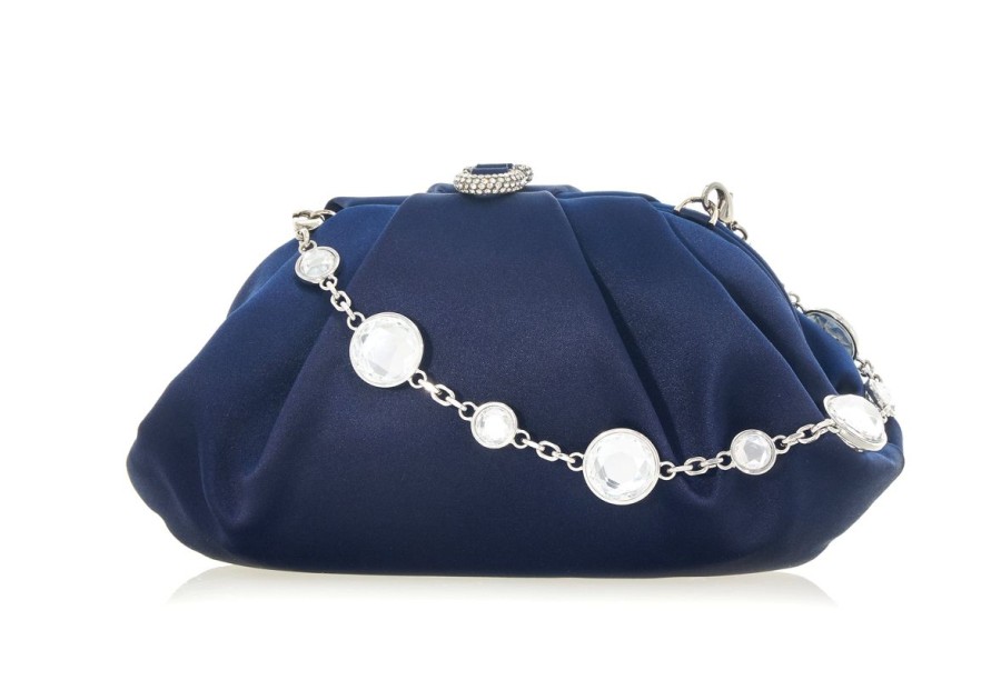 Handbags Judith Leiber | Gemma Satin Navy