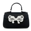 Handbags Judith Leiber | Satin Bow Top Handle Black