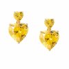 Accessories Judith Leiber | Heart Drop Earrings Yellow