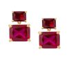 Accessories Judith Leiber | Rectangle Drop Earrings Red