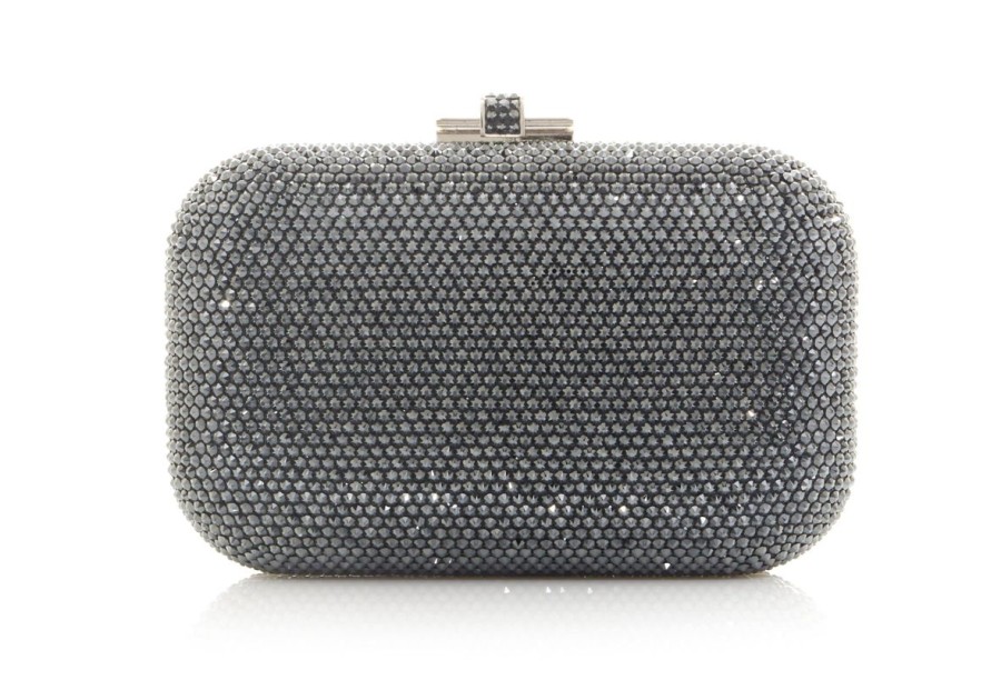 Handbags Judith Leiber | Classic Gray Slide Lock