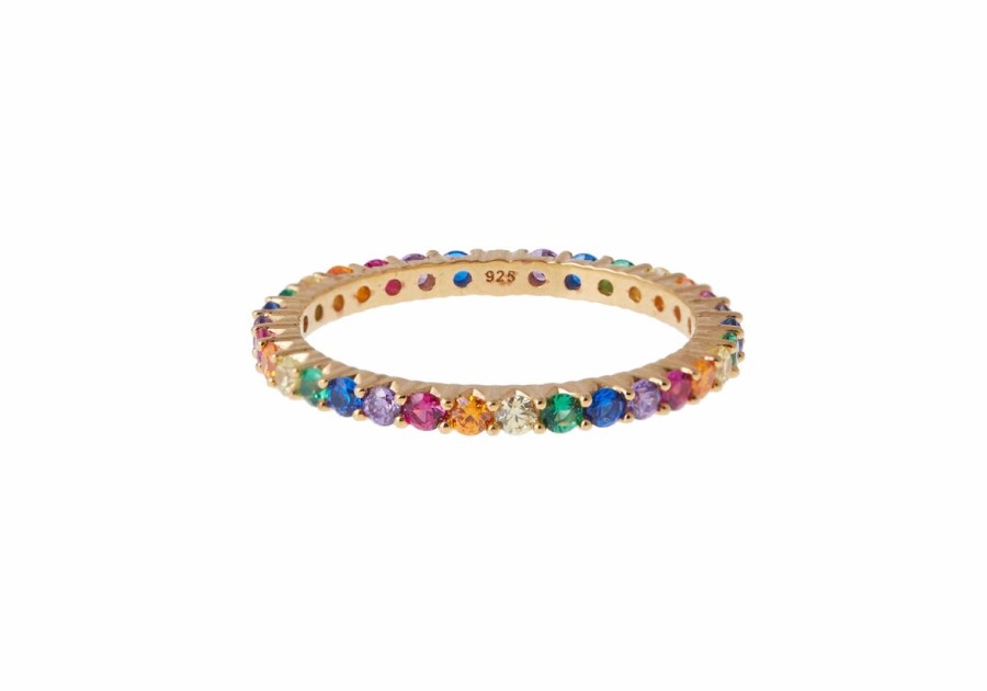 Accessories Judith Leiber | Micropave Eternity Ring Rainbow