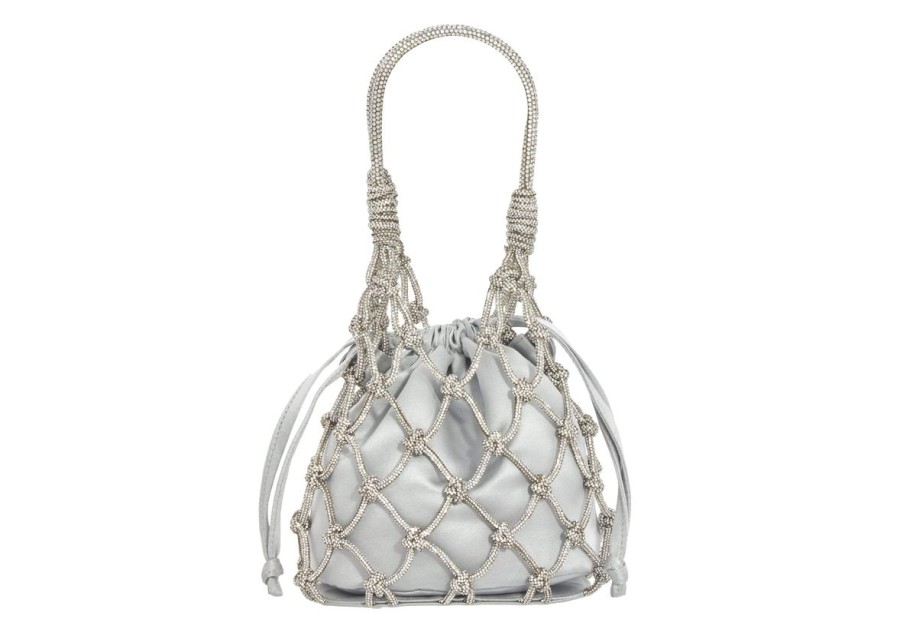 Handbags Judith Leiber | Sparkle Net Pouch Silver