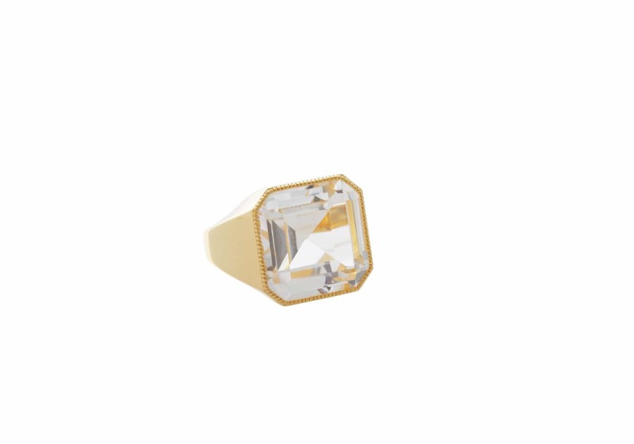 Accessories Judith Leiber | Gem Signet Ring Clear