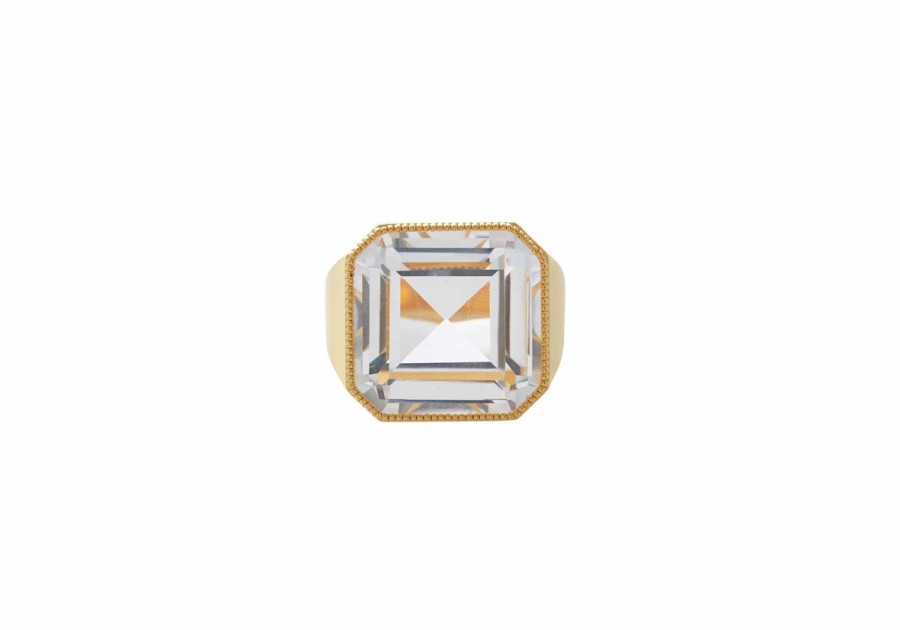 Accessories Judith Leiber | Gem Signet Ring Clear