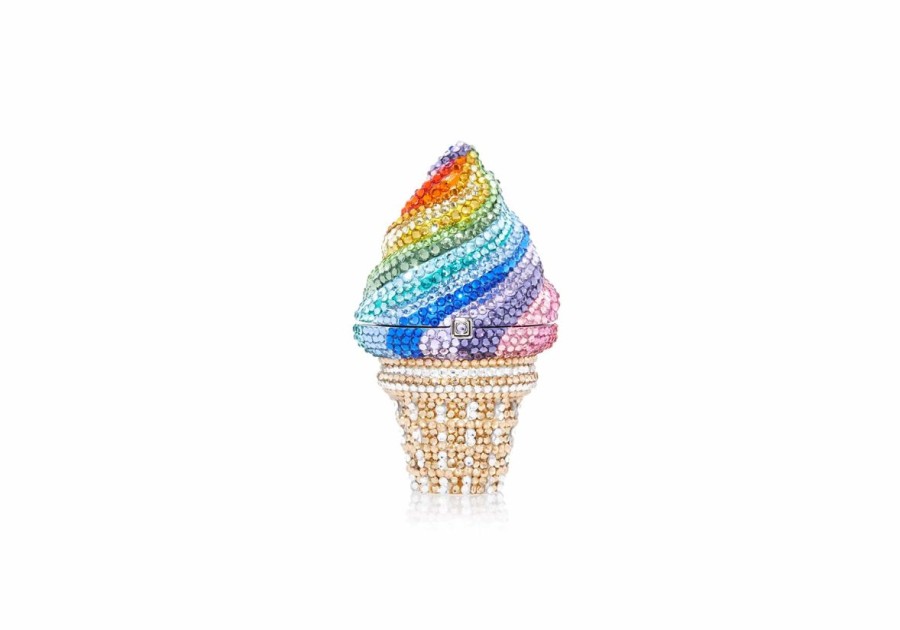 Accessories Judith Leiber | Ice Cream Cone Pillbox Rainbow Twist