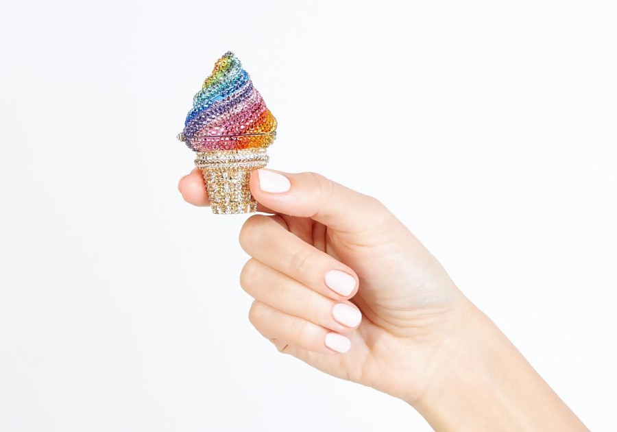 Accessories Judith Leiber | Ice Cream Cone Pillbox Rainbow Twist