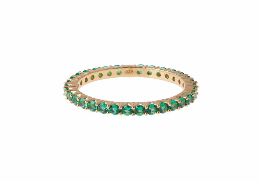 Accessories Judith Leiber | Micropave Eternity Ring Green