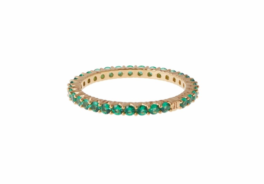 Accessories Judith Leiber | Micropave Eternity Ring Green