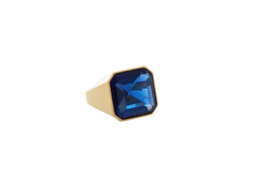 Accessories Judith Leiber | Gem Signet Ring Blue