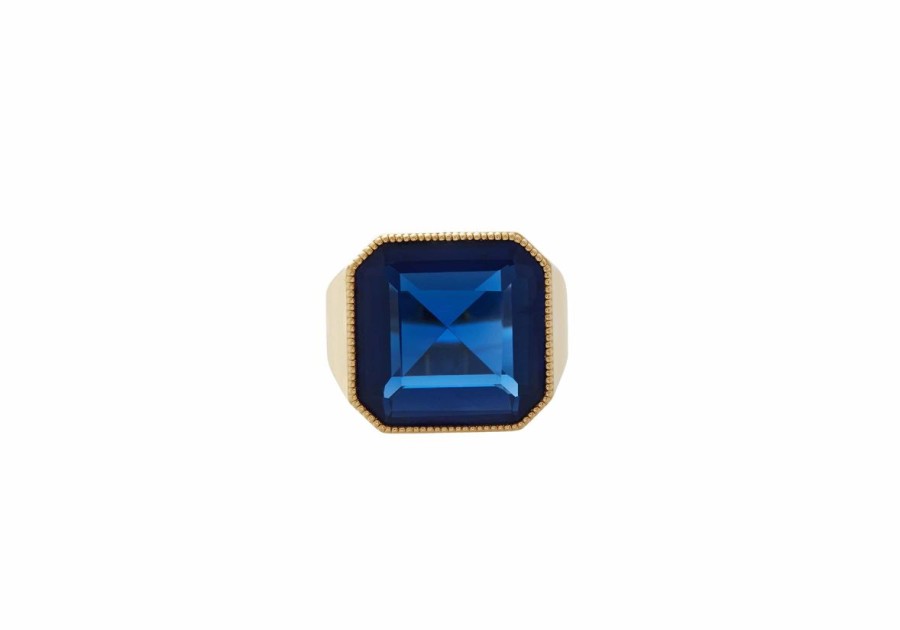 Accessories Judith Leiber | Gem Signet Ring Blue