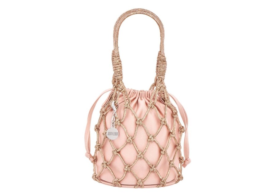 Handbags Judith Leiber | Sparkle Net Pouch Rose Gold