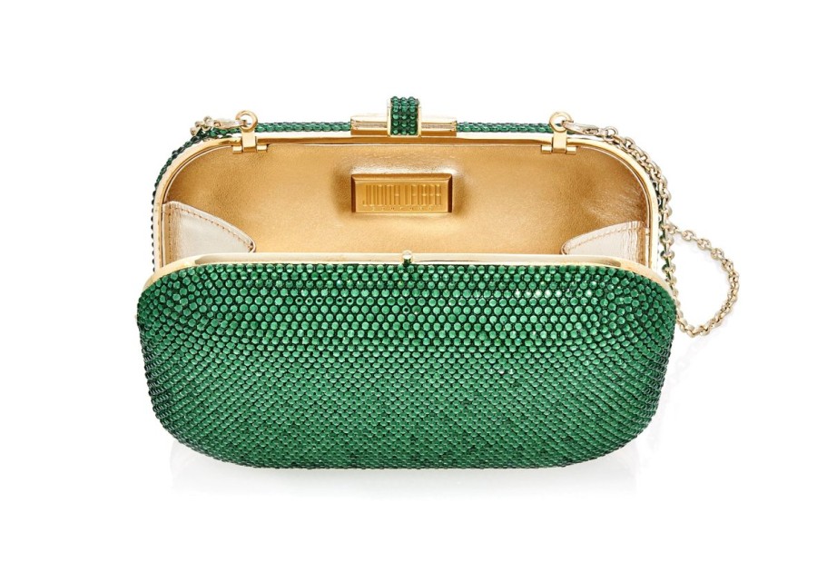 Handbags Judith Leiber | Classic Green Slide Lock