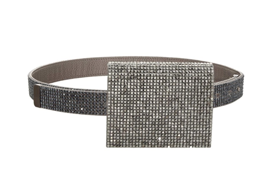 Accessories Judith Leiber | Mini Wallet Belt Gray