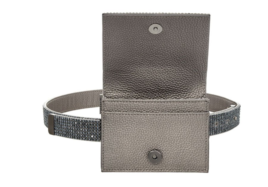 Accessories Judith Leiber | Mini Wallet Belt Gray