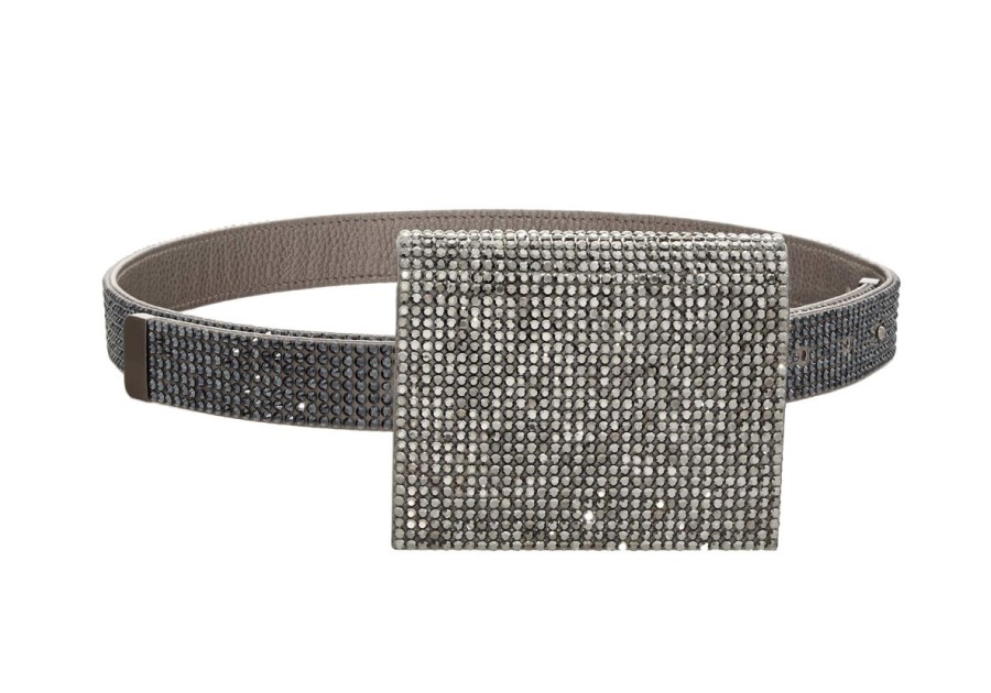 Accessories Judith Leiber | Mini Wallet Belt Gray