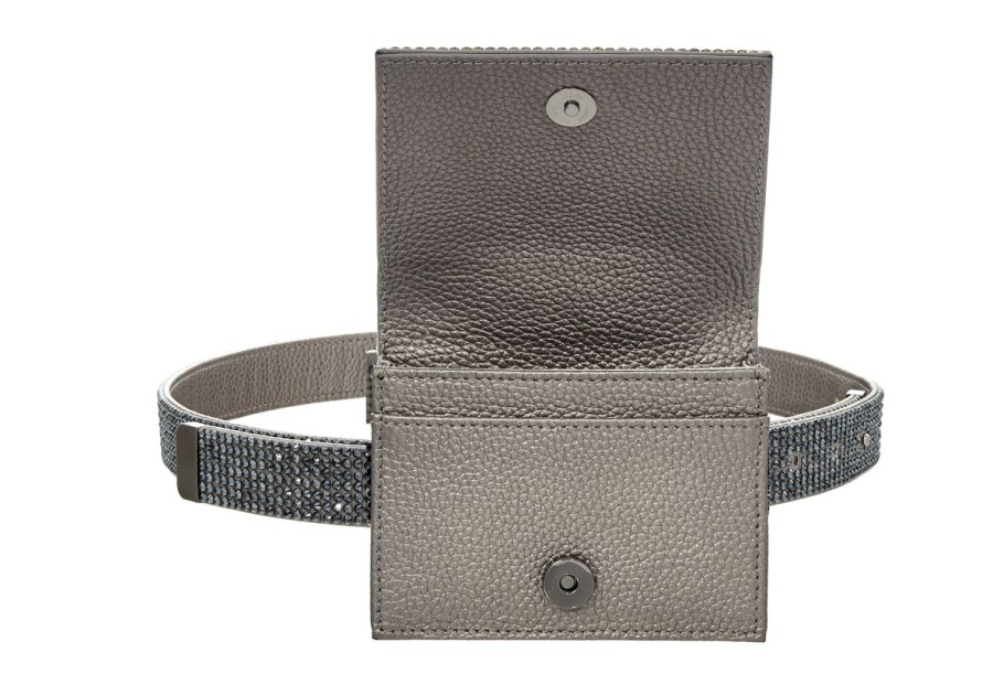 Accessories Judith Leiber | Mini Wallet Belt Gray