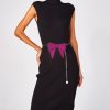 Accessories Judith Leiber | Soft Bow Belt Fuchsia