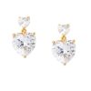 Accessories Judith Leiber | Heart Drop Earrings Clear