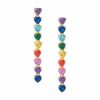 Accessories Judith Leiber | Rainbow Heart Drop Earrings