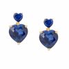 Accessories Judith Leiber | Heart Drop Earrings Blue