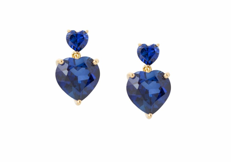 Accessories Judith Leiber | Heart Drop Earrings Blue