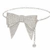 Accessories Judith Leiber | Soft Bow Belt Silver