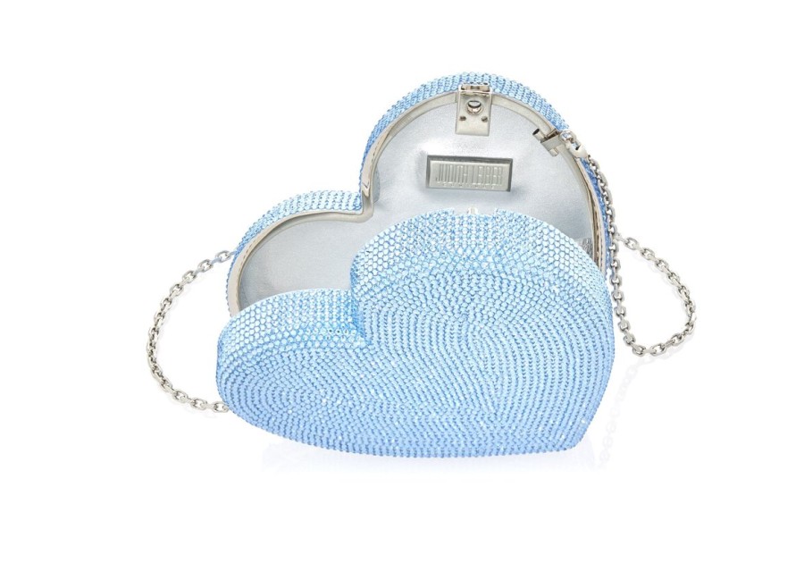 Handbags Judith Leiber | Heart Clutch Blue