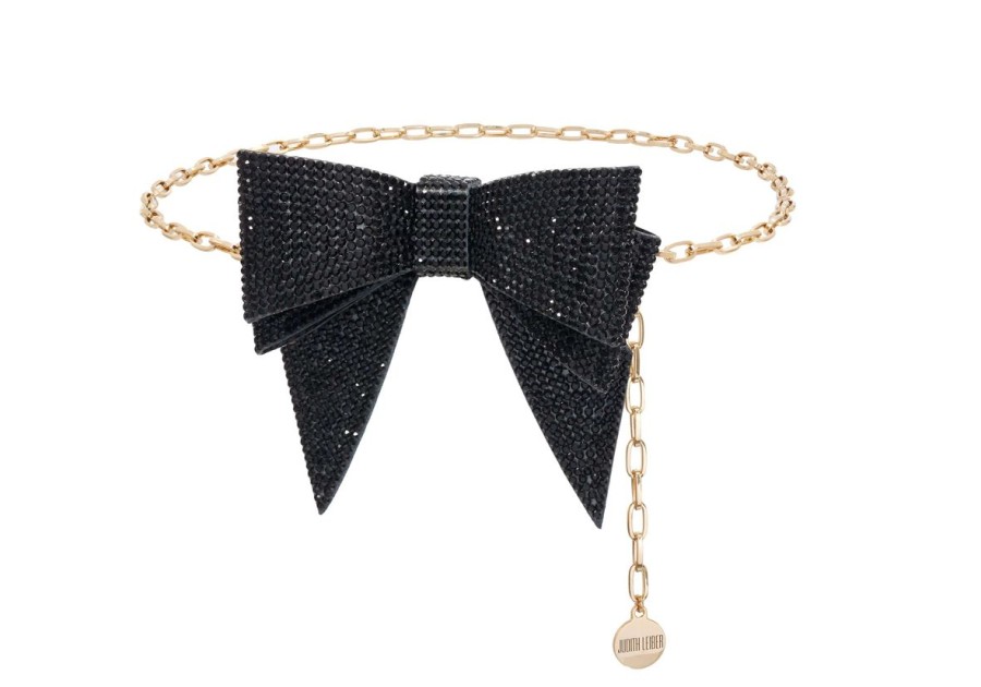 Accessories Judith Leiber | Bow Chain Belt Black