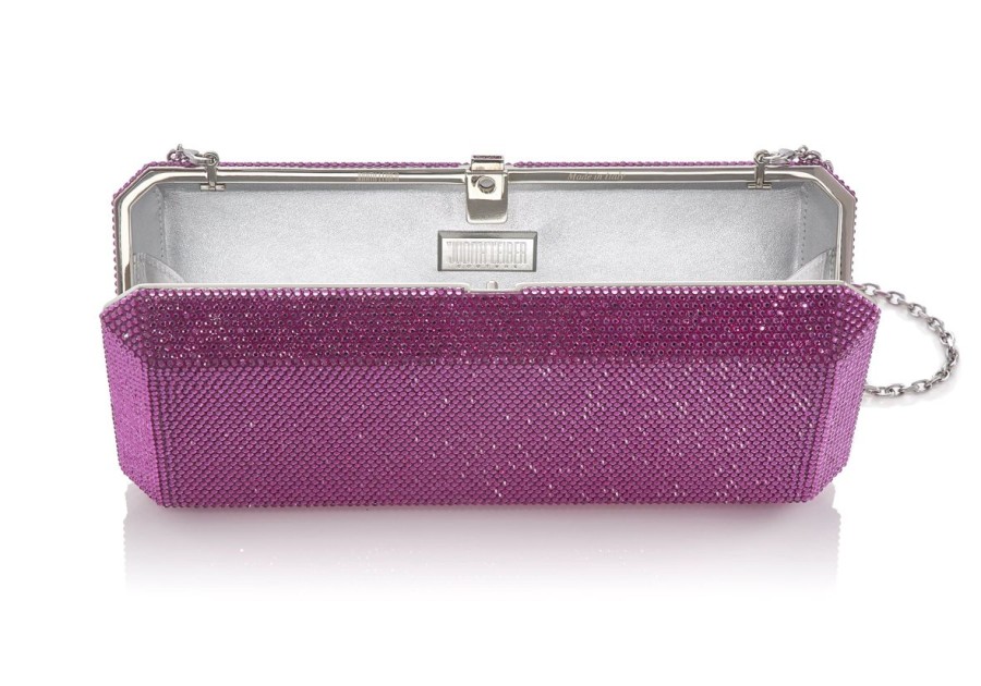 Handbags Judith Leiber | Classic Slim Rectangle Fuchsia