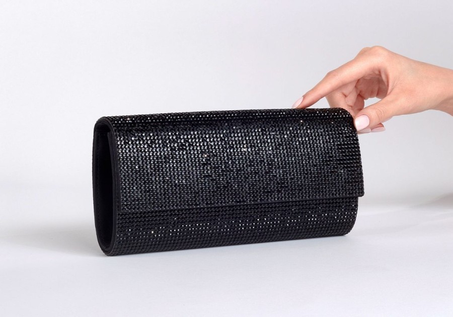 Handbags Judith Leiber | Perry Crystal Clutch Black