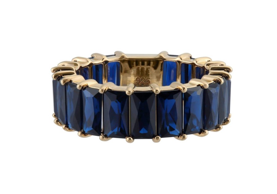 Accessories Judith Leiber | Baguette Eternity Ring Blue