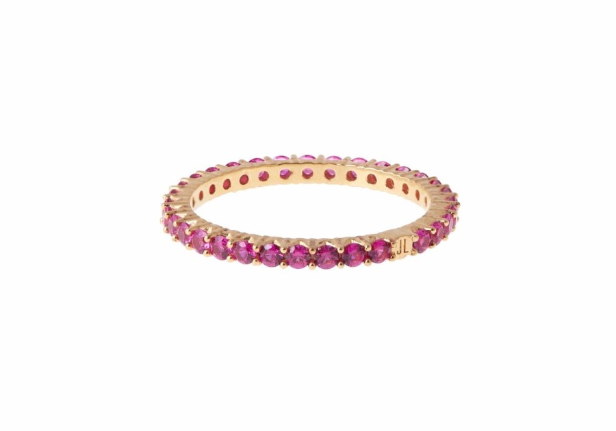 Accessories Judith Leiber | Micropave Eternity Ring Fuchsia