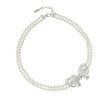 Accessories Judith Leiber | Bow Double Strand Pearl Necklace