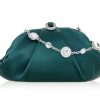 Handbags Judith Leiber | Gemma Satin Emerald