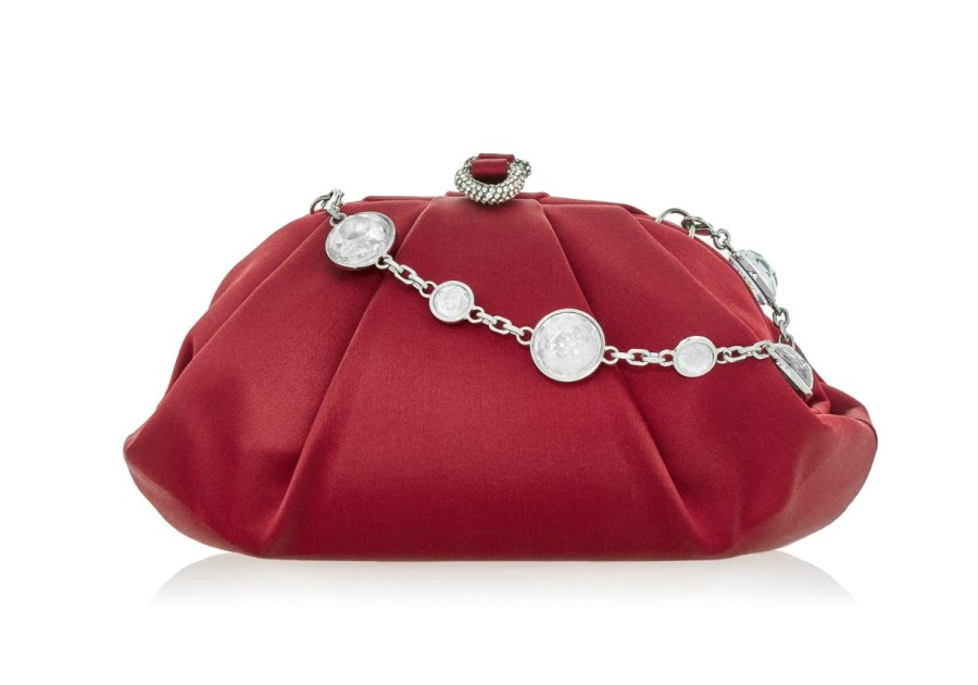 Handbags Judith Leiber | Gemma Satin Crimson