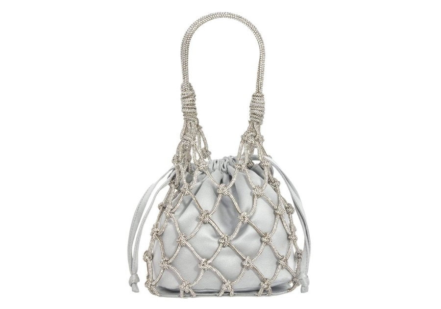 Handbags Judith Leiber | Sparkle Net Pouch Silver