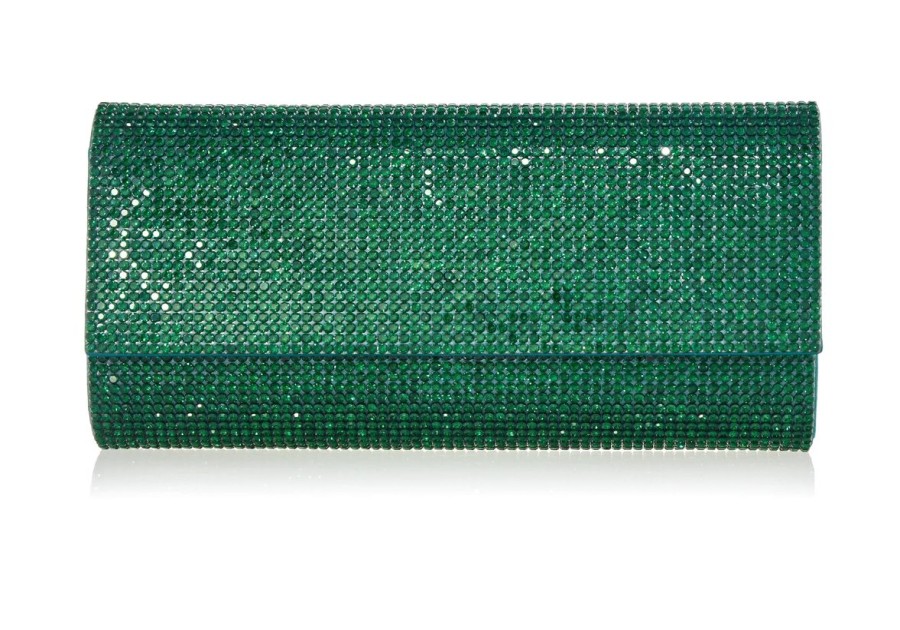 Handbags Judith Leiber | Perry Crystal Clutch Emerald