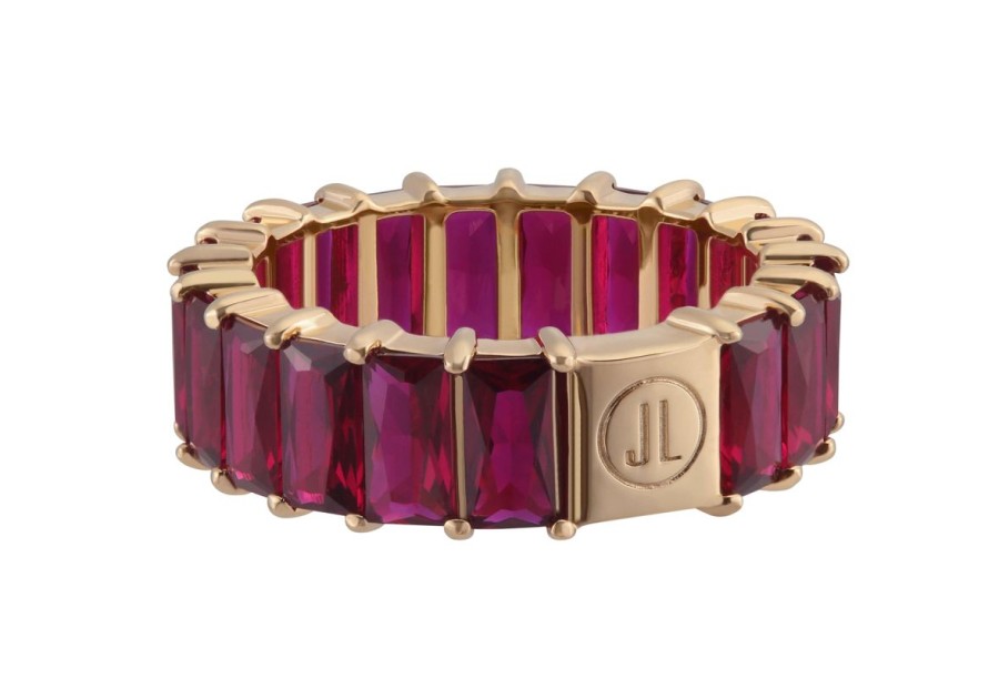 Accessories Judith Leiber | Baguette Eternity Ring Red