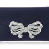 Handbags Judith Leiber | Satin Bow Envelope Navy