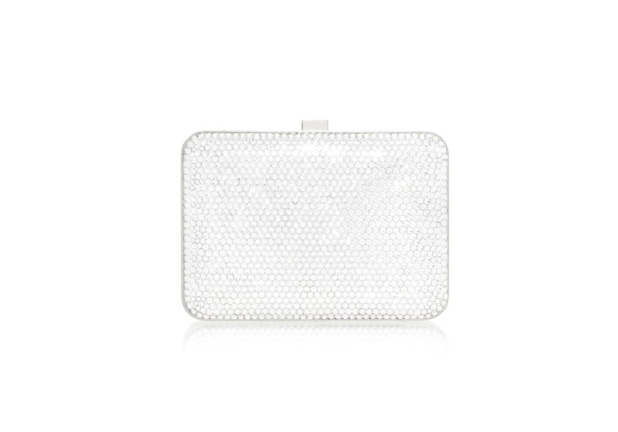 Accessories Judith Leiber | Crystal Mini Rounded Rectangle Silver