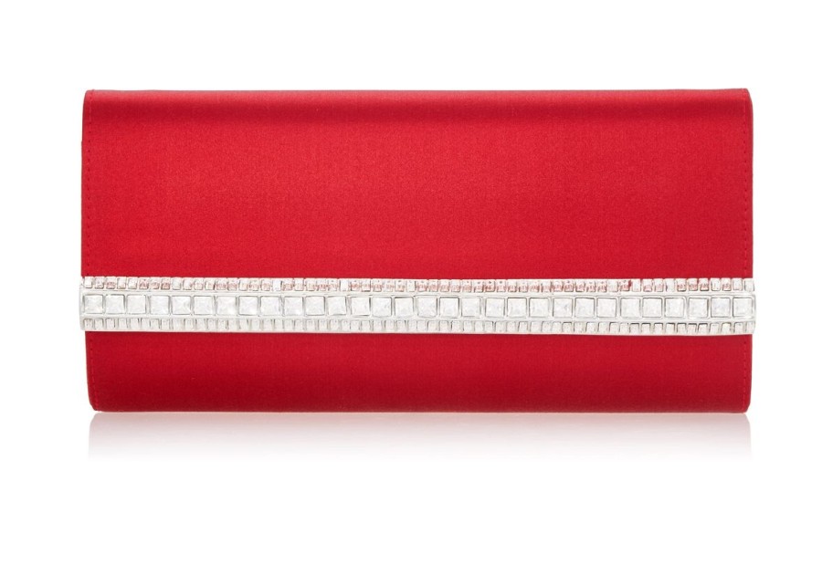 Handbags Judith Leiber | Perry Satin Clutch Red