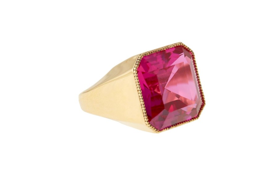 Accessories Judith Leiber | Gem Signet Ring Pink